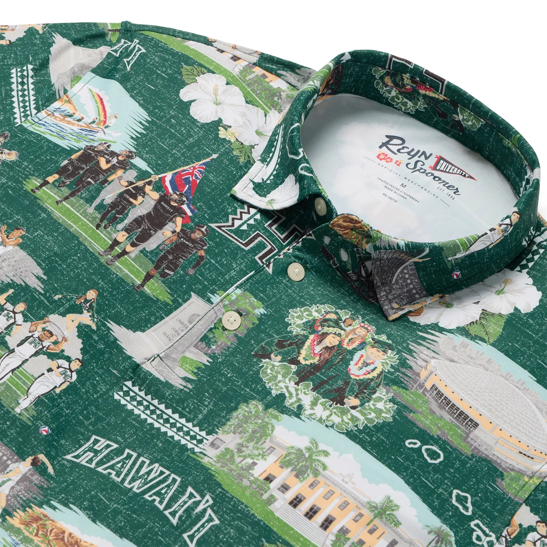 UNIVERSITY OF HAWAI'I SCENIC PERFORMANCE POLO sold by Reyn Spooner product image thumbnail 2