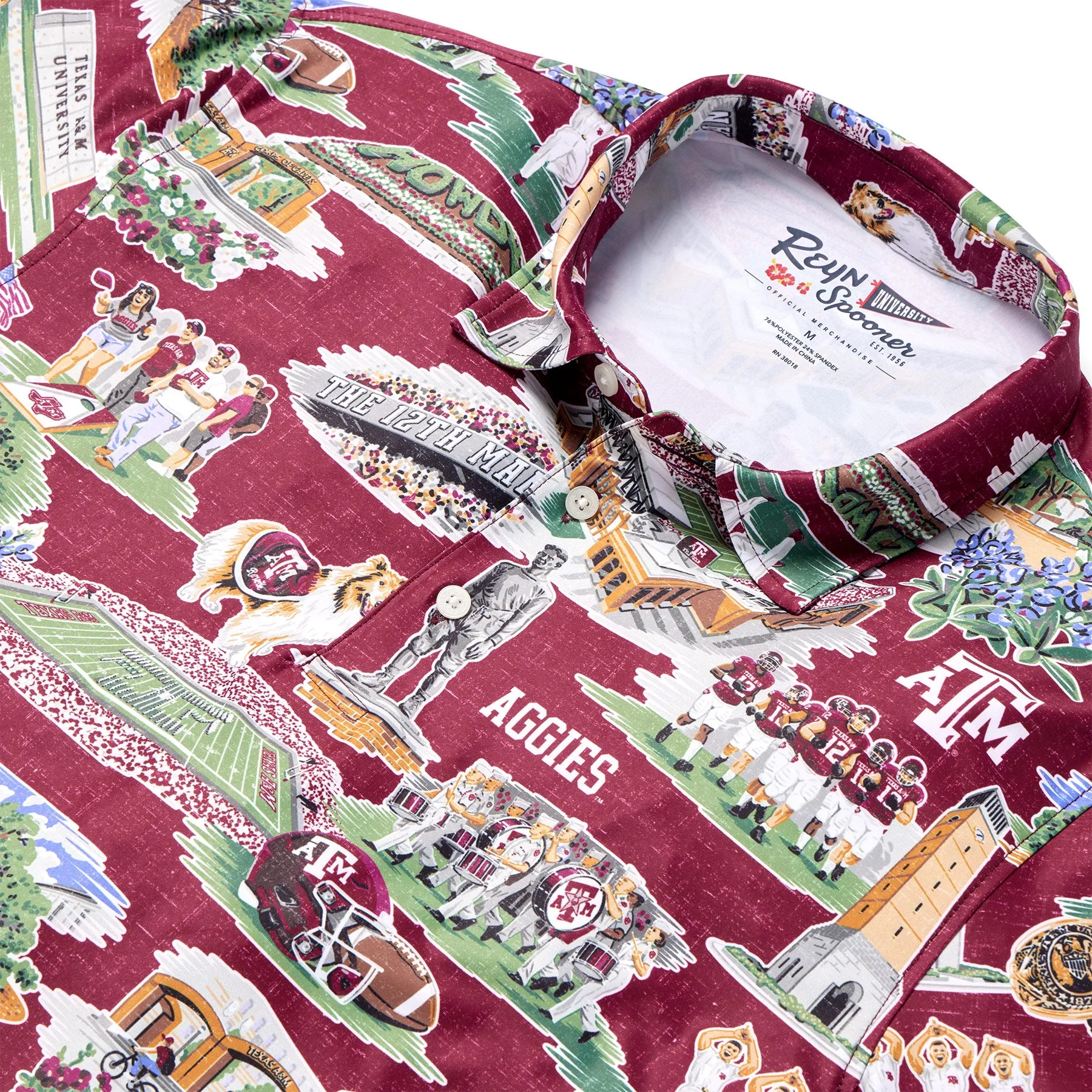 TEXAS A&M UNIVERSITY SCENIC PERFORMANCE POLO sold by Reyn Spooner product image thumbnail 2