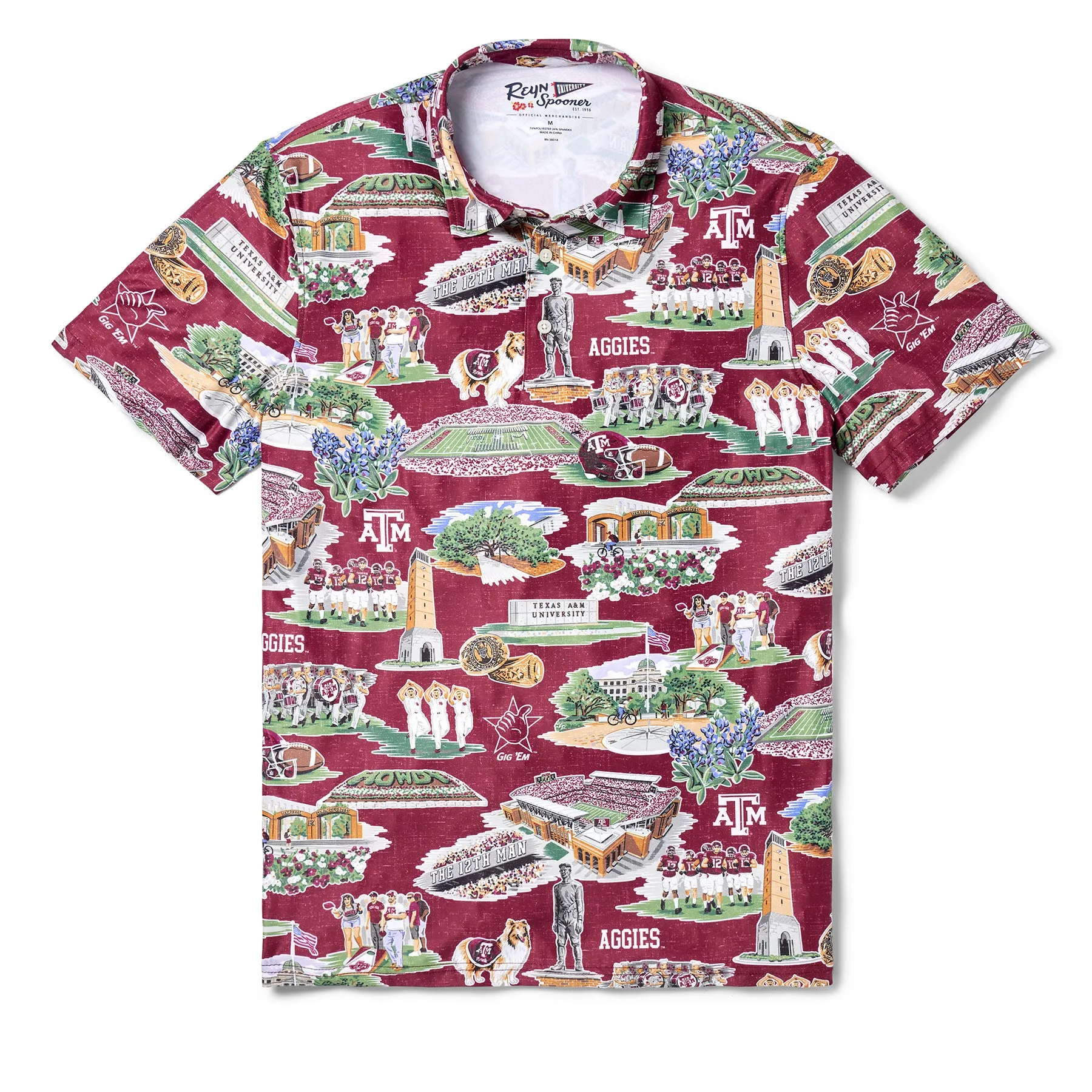 TEXAS A&M UNIVERSITY SCENIC PERFORMANCE POLO sold by Reyn Spooner