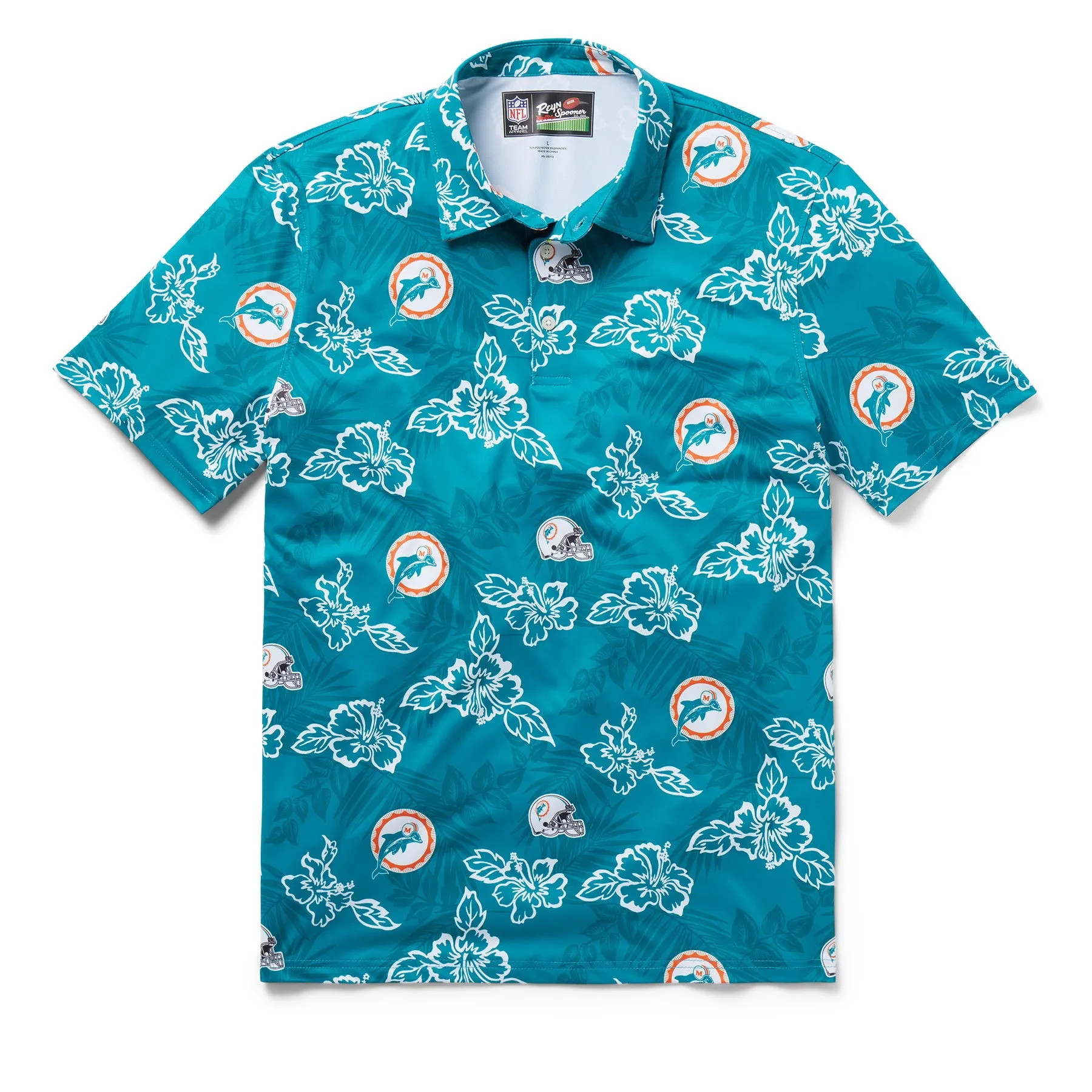 MIAMI DOLPHINS THROWBACK PERFORMANCE POLO sold by Reyn Spooner