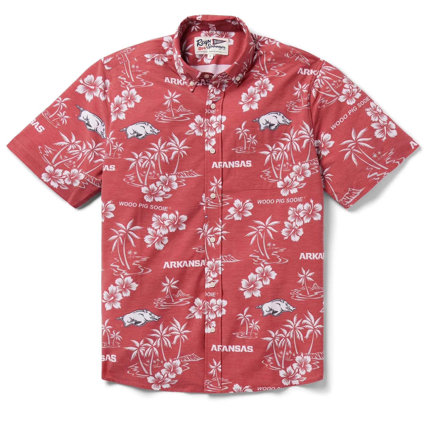 UNIVERSITY OF ARKANSAS GAME DAY PERFORMANCE BUTTON FRONT sold by Reyn Spooner