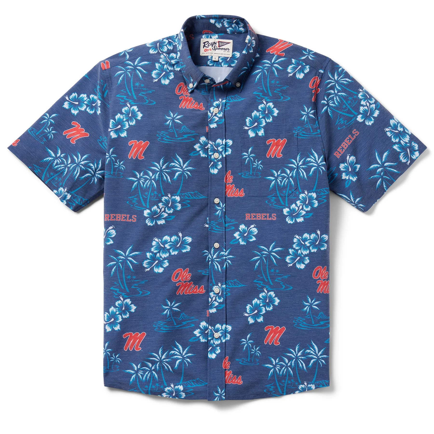 UNIVERSITY OF MISSISSIPPI GAME DAY PERFORMANCE BUTTON FRONT sold by Reyn Spooner