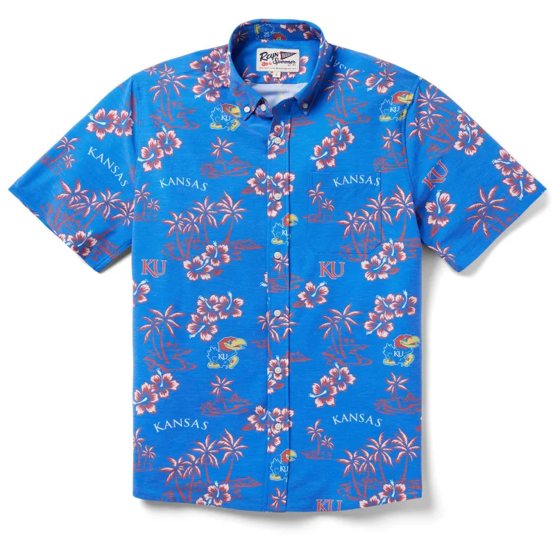 UNIVERSITY OF KANSAS GAME DAY PERFORMANCE BUTTON FRONT sold by Reyn Spooner