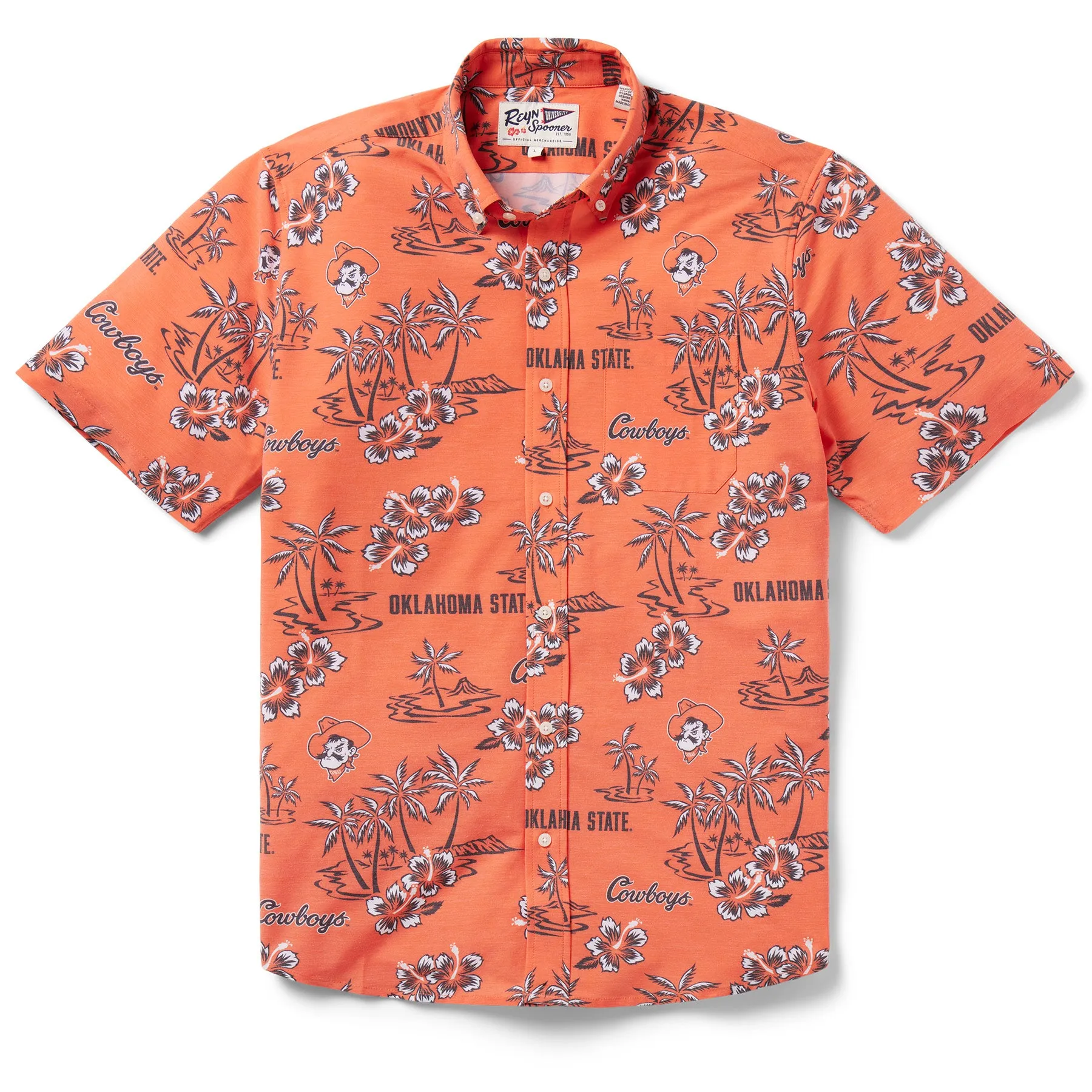 OKLAHOMA STATE UNIVERSITY GAME DAY PERFORMANCE BUTTON FRONT sold by Reyn Spooner