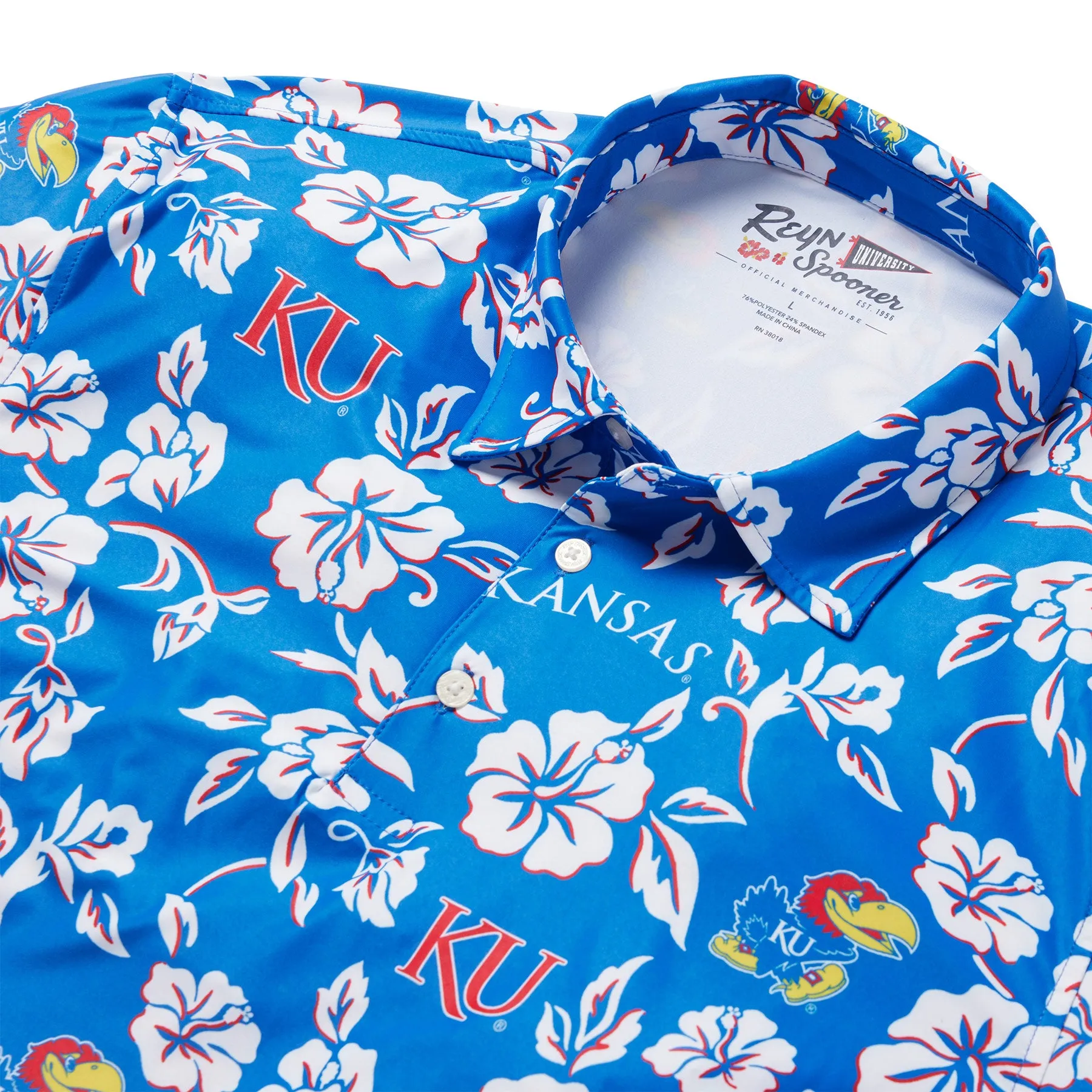 UNIVERSITY OF KANSAS GAME DAY PERFORMANCE POLO sold by Reyn Spooner product image thumbnail 2