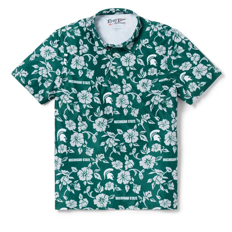 MICHIGAN STATE UNIVERSITY GAME DAY PERFORMANCE POLO sold by Reyn Spooner