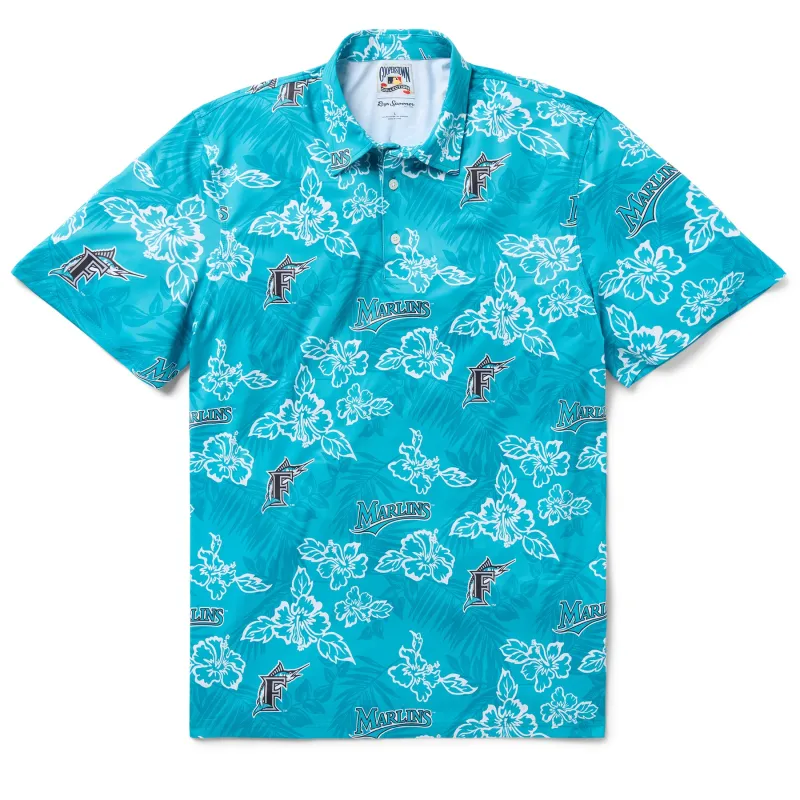 MLB® FLORIDA MARLINS COOPERSTOWN PERFORMANCE POLO sold by Reyn Spooner