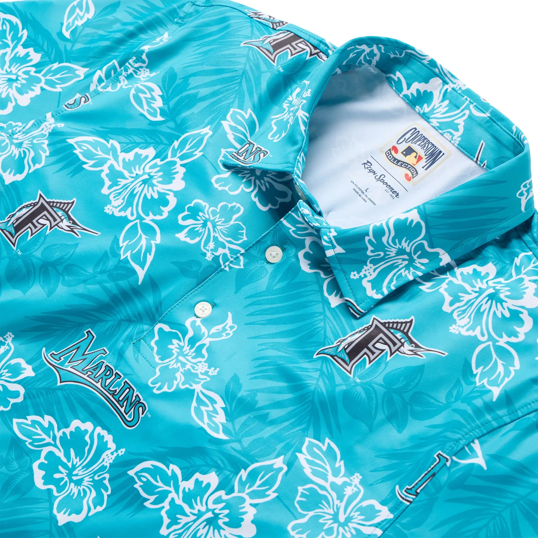 MLB® FLORIDA MARLINS COOPERSTOWN PERFORMANCE POLO sold by Reyn Spooner product image thumbnail 2