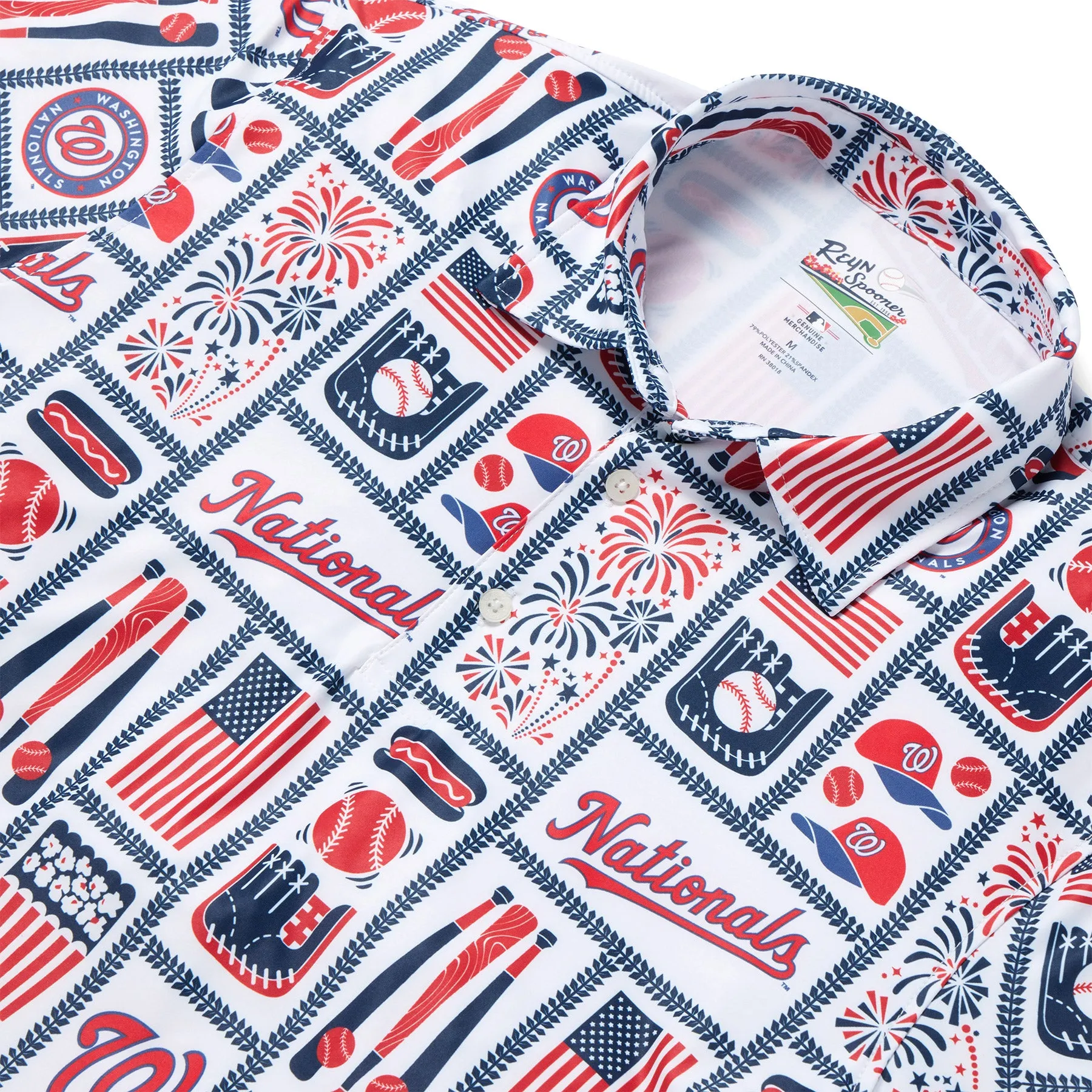MLB® WASHINGTON NATIONALS AMERICANA PERFORMANCE POLO sold by Reyn Spooner product image thumbnail 2