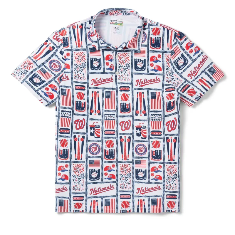 MLB® WASHINGTON NATIONALS AMERICANA PERFORMANCE POLO sold by Reyn Spooner