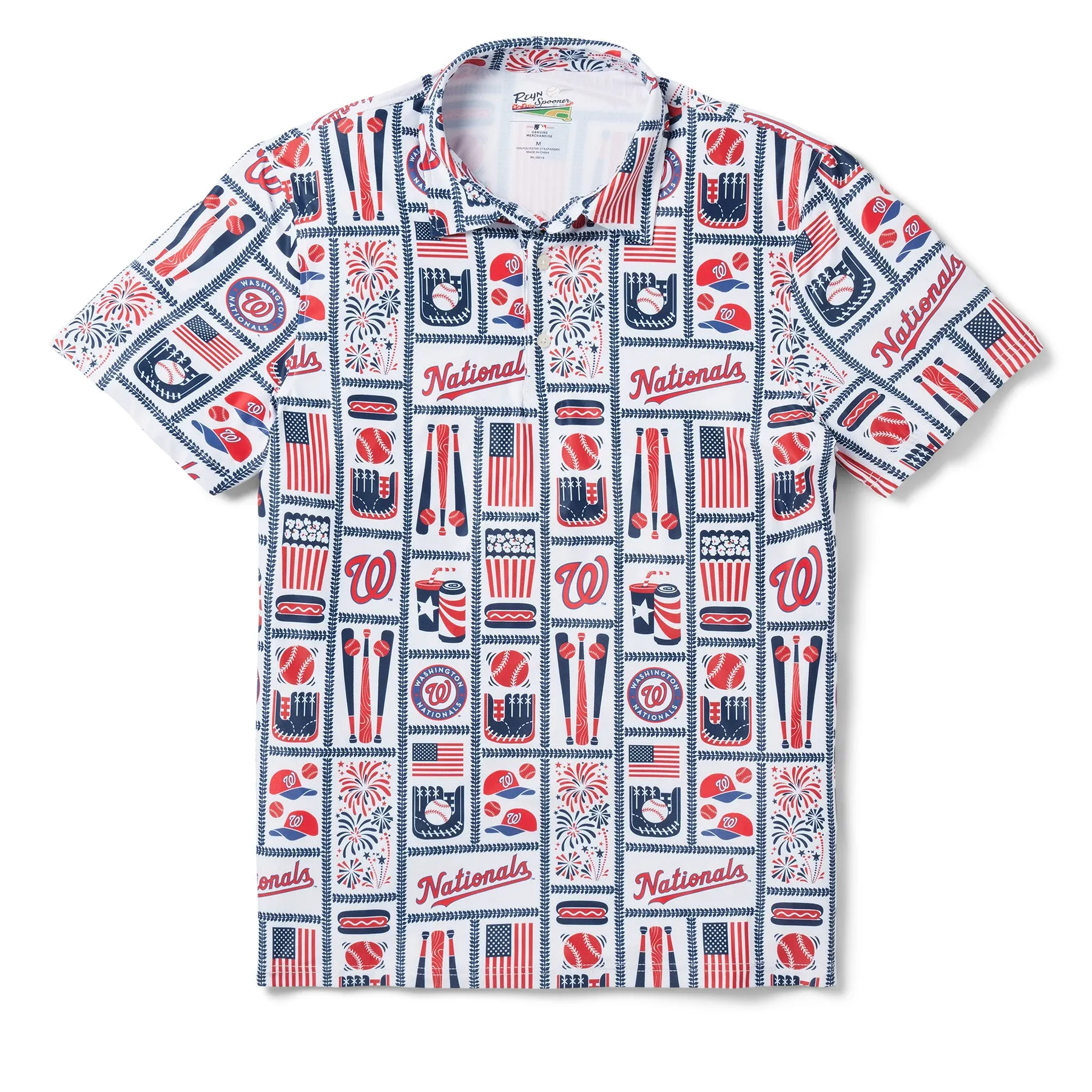 MLB® WASHINGTON NATIONALS AMERICANA PERFORMANCE POLO sold by Reyn Spooner