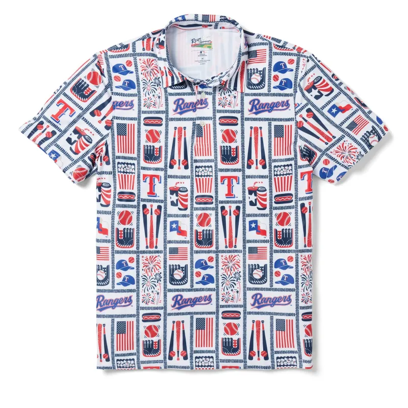 MLB® TEXAS RANGERS AMERICANA PERFORMANCE POLO sold by Reyn Spooner