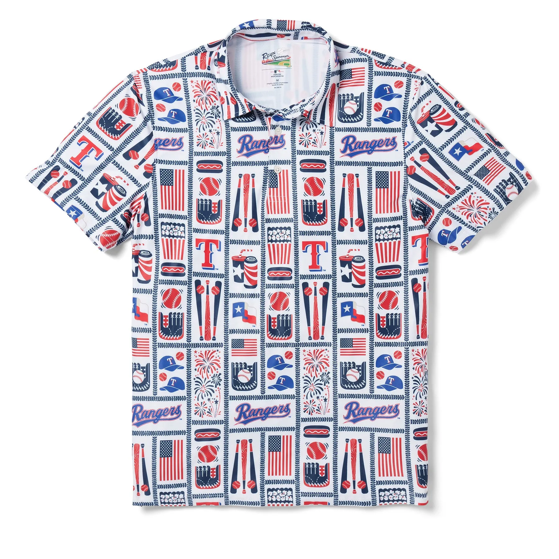 MLB® TEXAS RANGERS AMERICANA PERFORMANCE POLO sold by Reyn Spooner