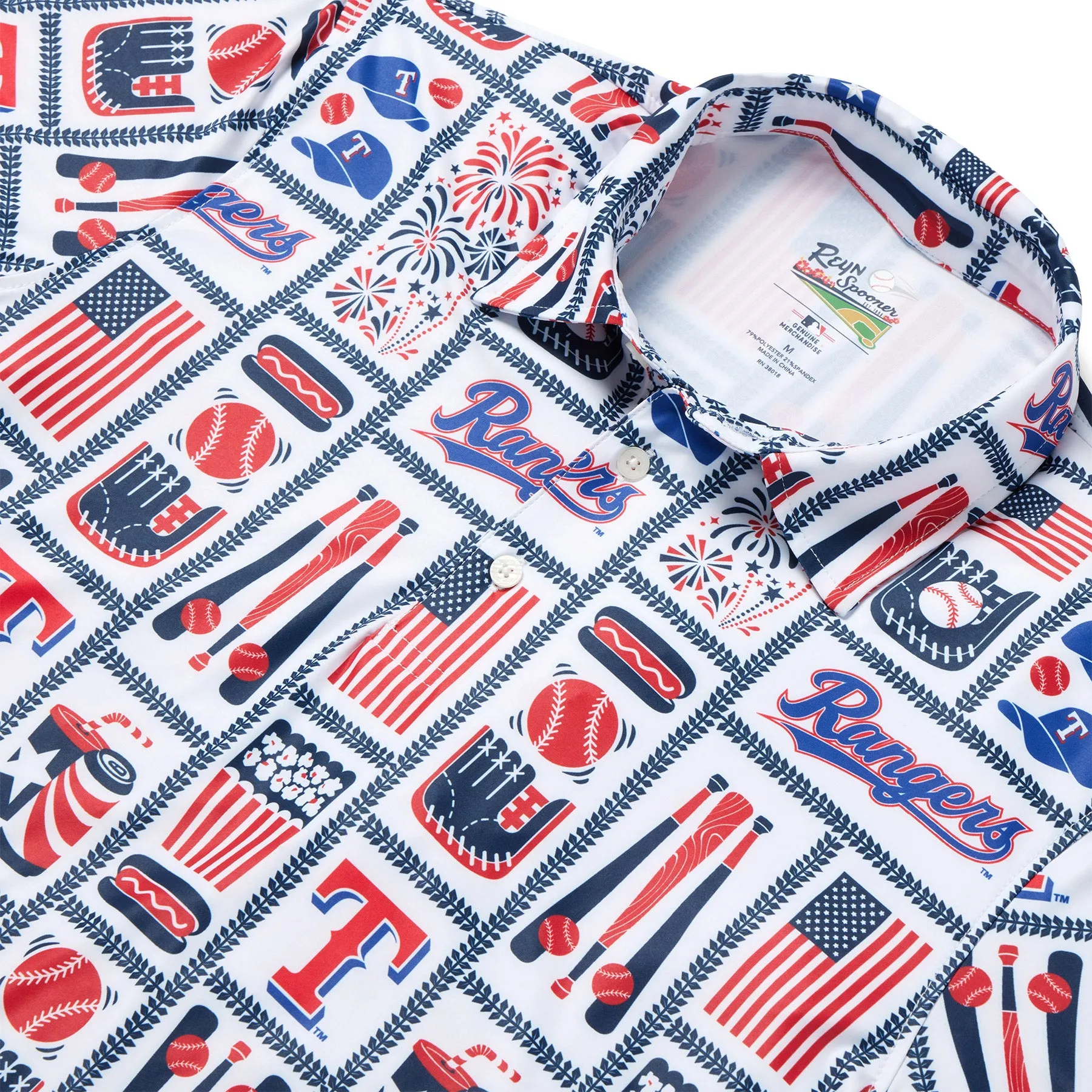 MLB® TEXAS RANGERS AMERICANA PERFORMANCE POLO sold by Reyn Spooner product image thumbnail 2