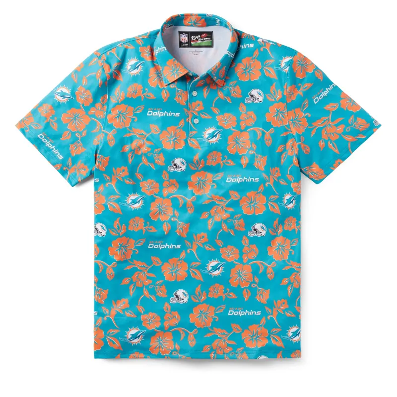 MIAMI DOLPHINS PUA PERFORMANCE POLO sold by Reyn Spooner