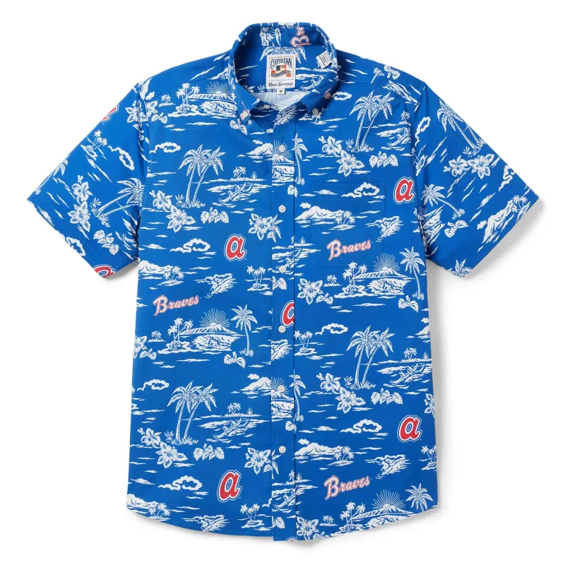 MLB® ATLANTA BRAVES COOPERSTOWN PERFORMANCE BUTTON FRONT sold by Reyn Spooner