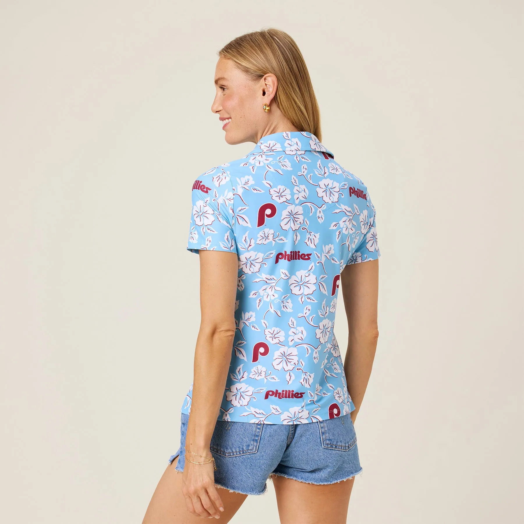 MLB® WOMEN'S PHILADELPHIA PHILLIES COOPERSTOWN PERFORMANCE POLO sold by Reyn Spooner product image thumbnail 3