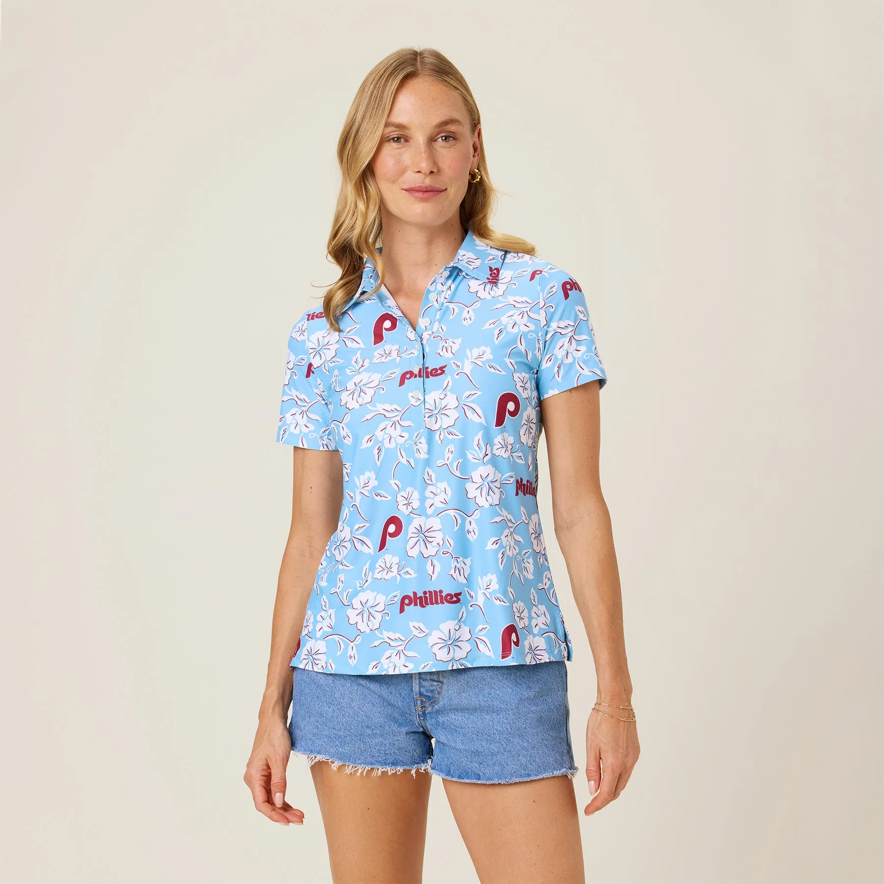 MLB® WOMEN'S PHILADELPHIA PHILLIES COOPERSTOWN PERFORMANCE POLO sold by Reyn Spooner product image thumbnail 2