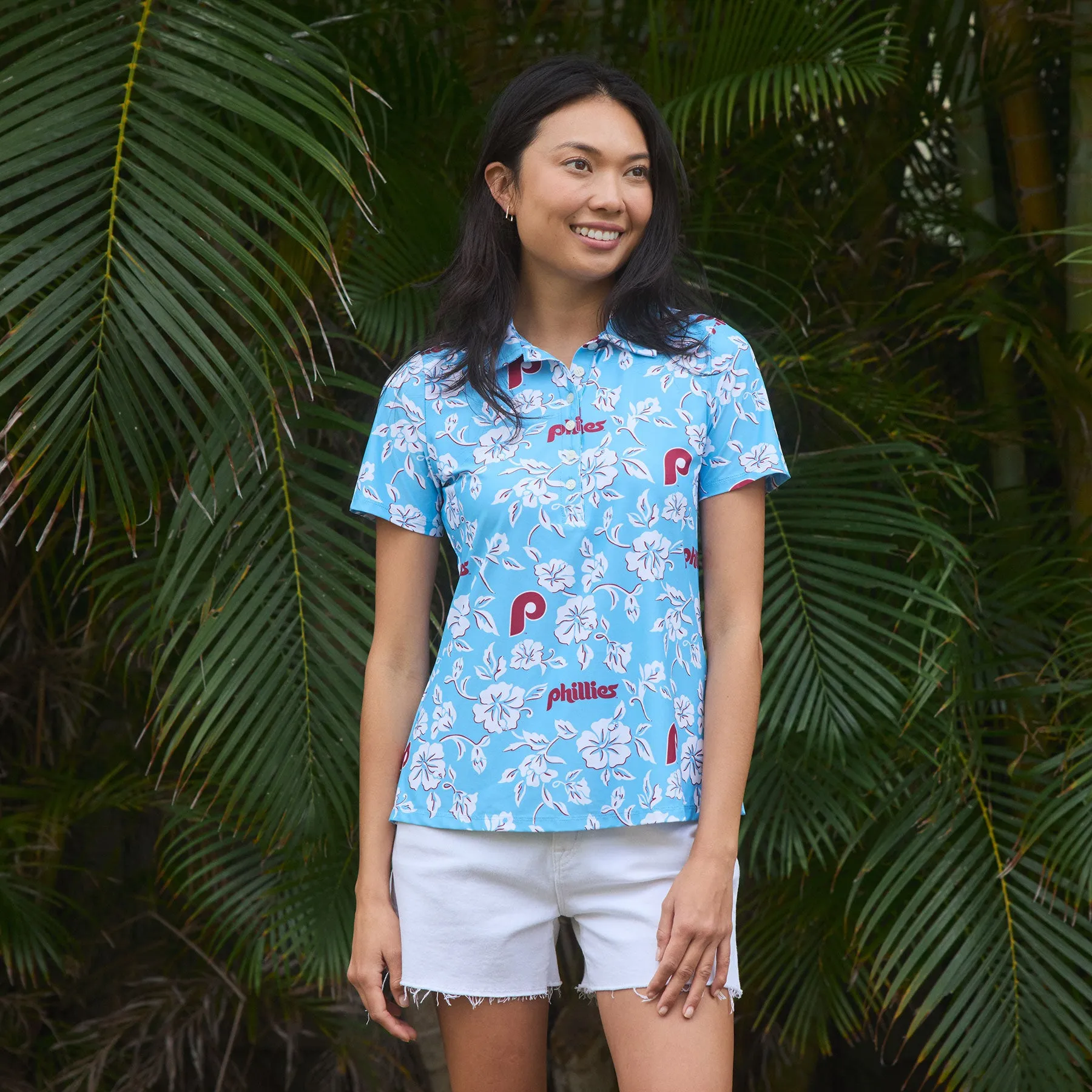 MLB® WOMEN'S PHILADELPHIA PHILLIES COOPERSTOWN PERFORMANCE POLO sold by Reyn Spooner