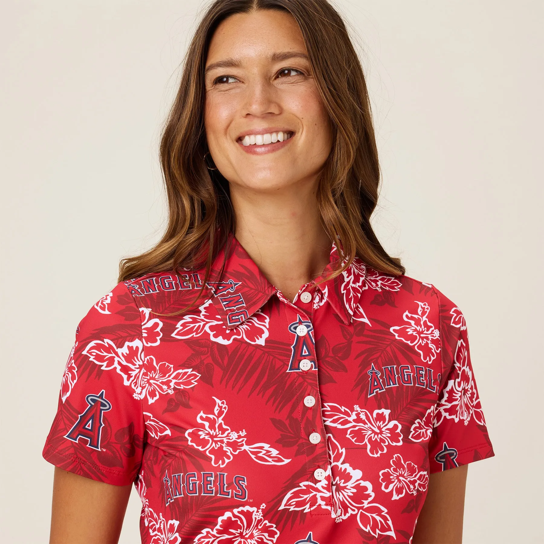 MLB® WOMEN'S LOS ANGELES ANGELS PUA PERFORMANCE POLO sold by Reyn Spooner product image thumbnail 4