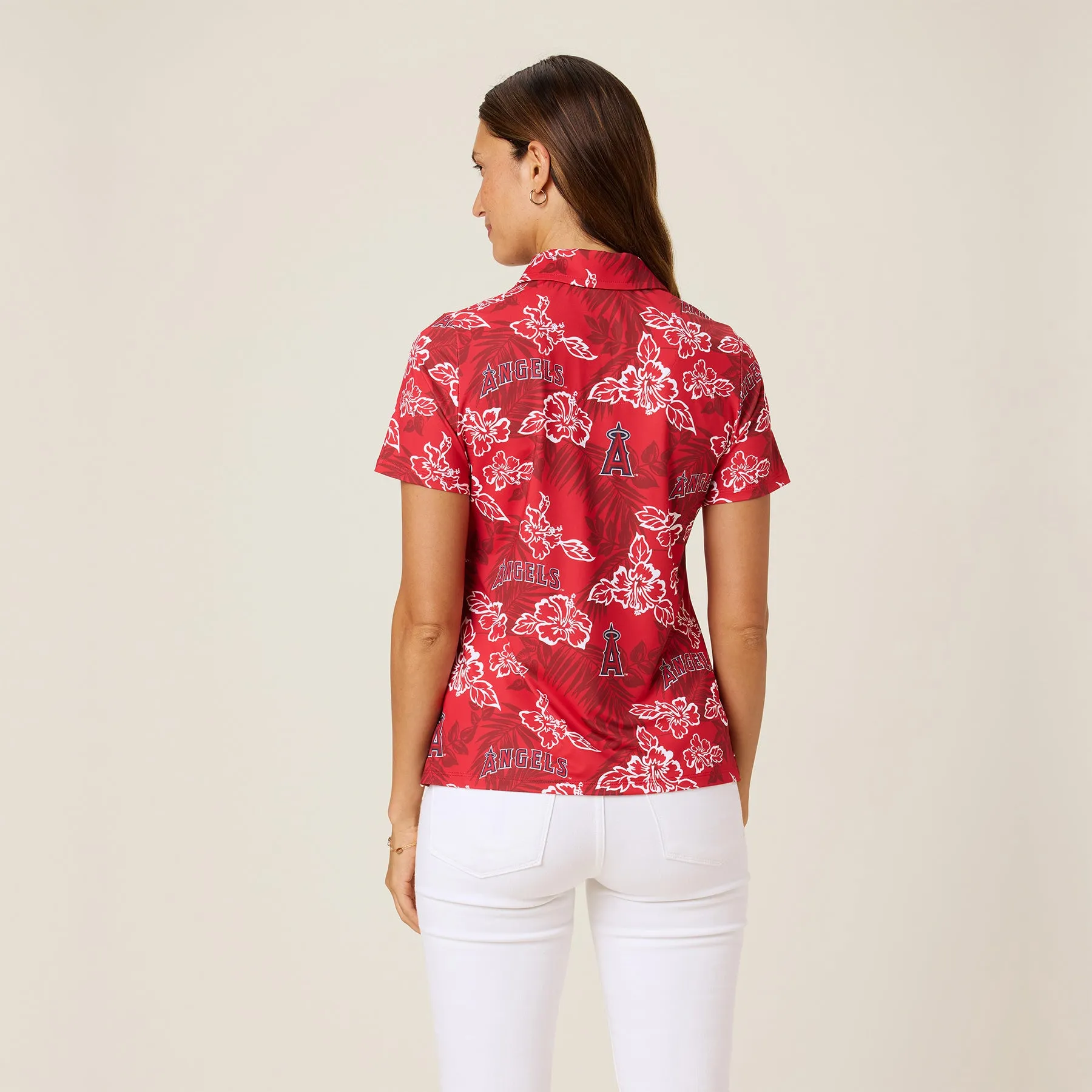 MLB® WOMEN'S LOS ANGELES ANGELS PUA PERFORMANCE POLO sold by Reyn Spooner product image thumbnail 3