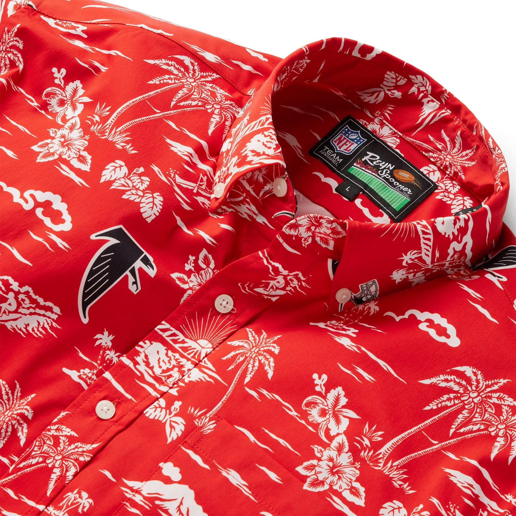 ATLANTA FALCONS THROWBACK PERFORMANCE BUTTON FRONT sold by Reyn Spooner product image thumbnail 2