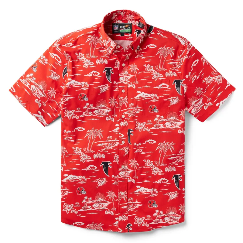 ATLANTA FALCONS THROWBACK PERFORMANCE BUTTON FRONT sold by Reyn Spooner