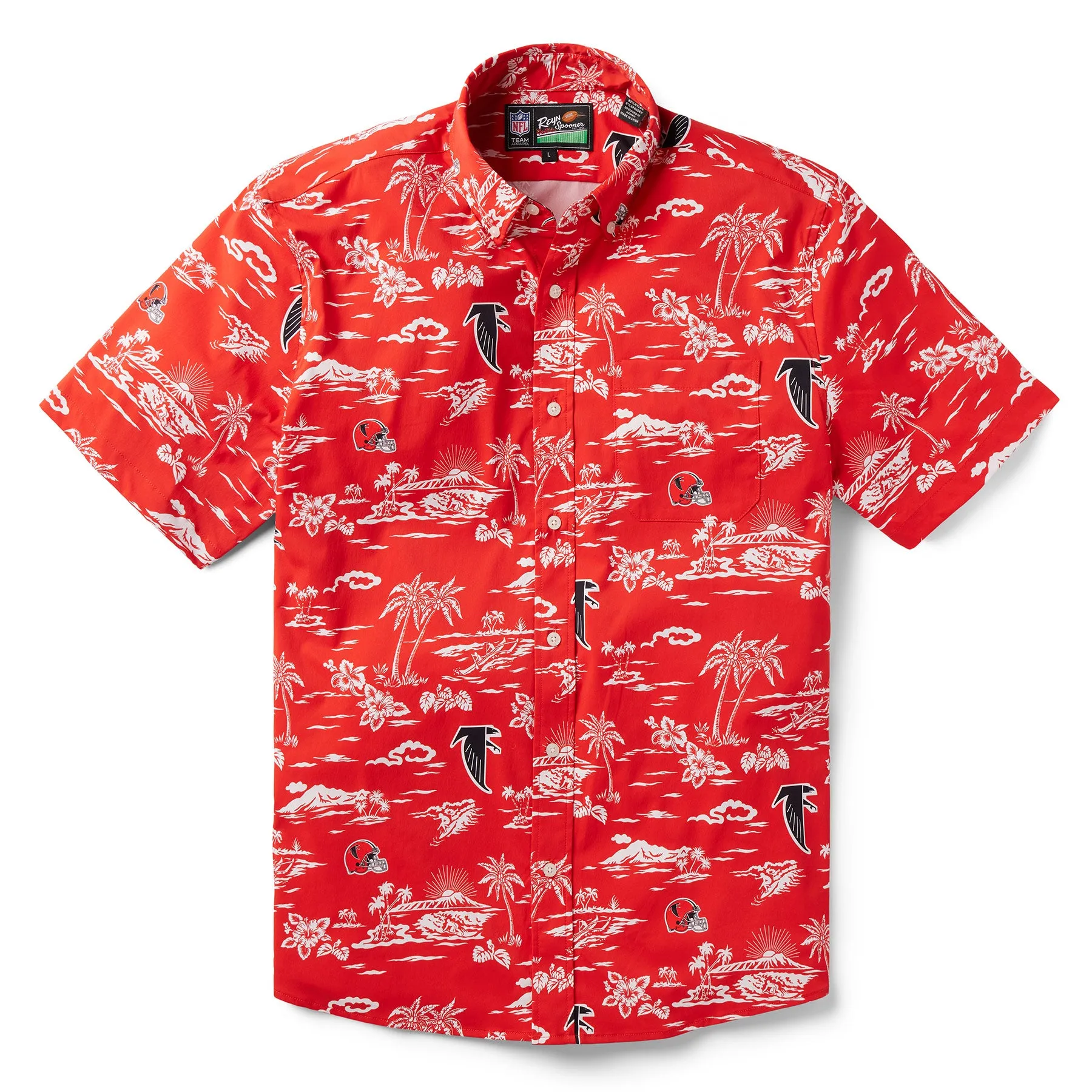 ATLANTA FALCONS THROWBACK PERFORMANCE BUTTON FRONT sold by Reyn Spooner