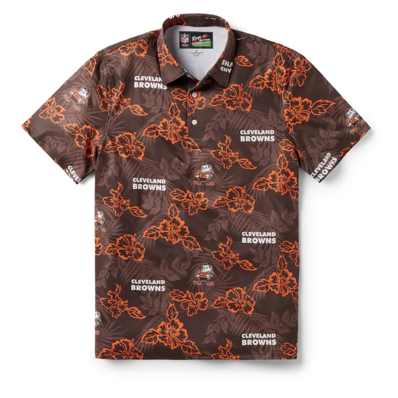 CLEVELAND BROWNS THROWBACK PERFORMANCE POLO sold by Reyn Spooner