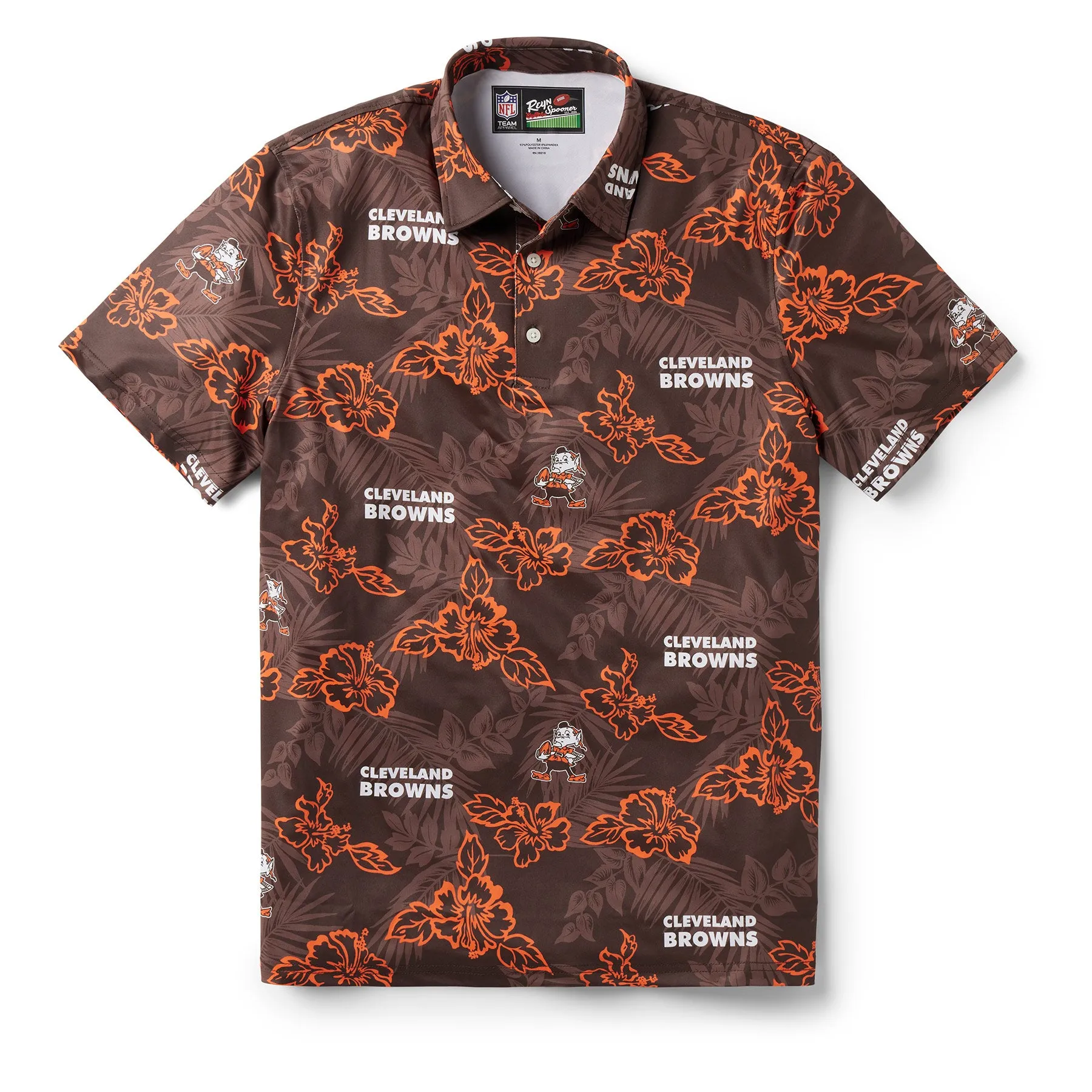 CLEVELAND BROWNS THROWBACK PERFORMANCE POLO sold by Reyn Spooner