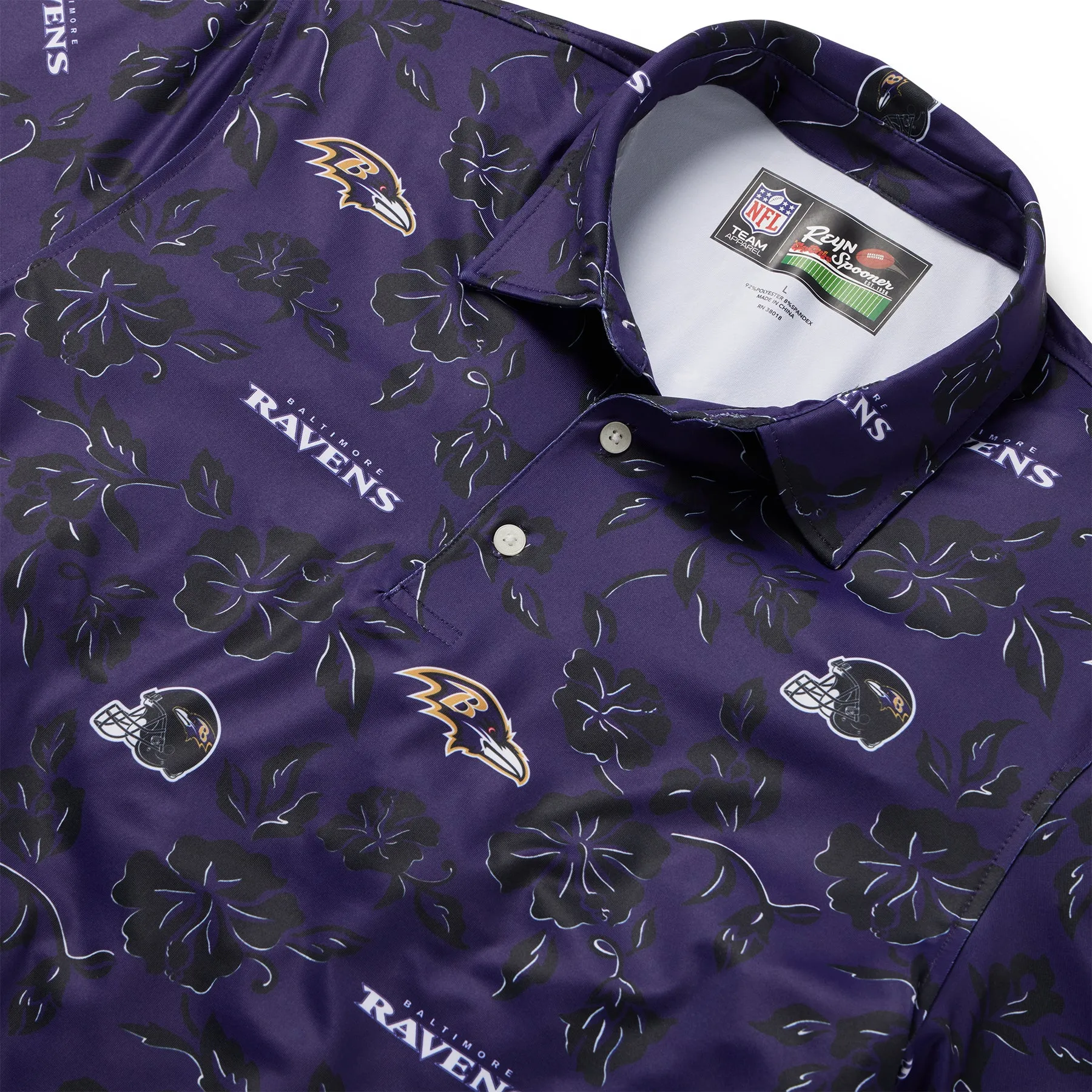 BALTIMORE RAVENS PUA PERFORMANCE POLO sold by Reyn Spooner product image thumbnail 2
