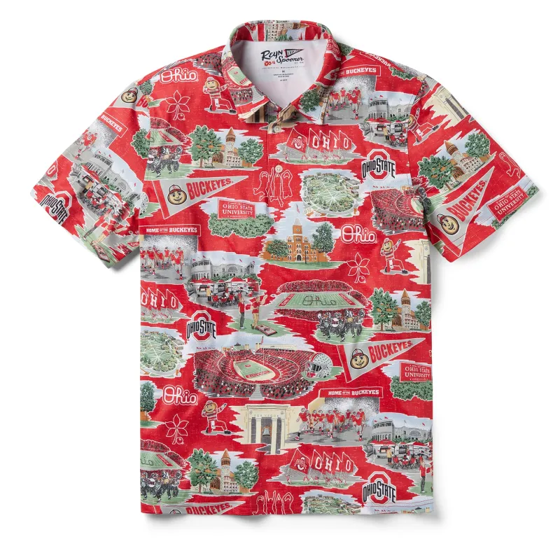 THE OHIO STATE UNIVERSITY SCENIC PERFORMANCE POLO sold by Reyn Spooner
