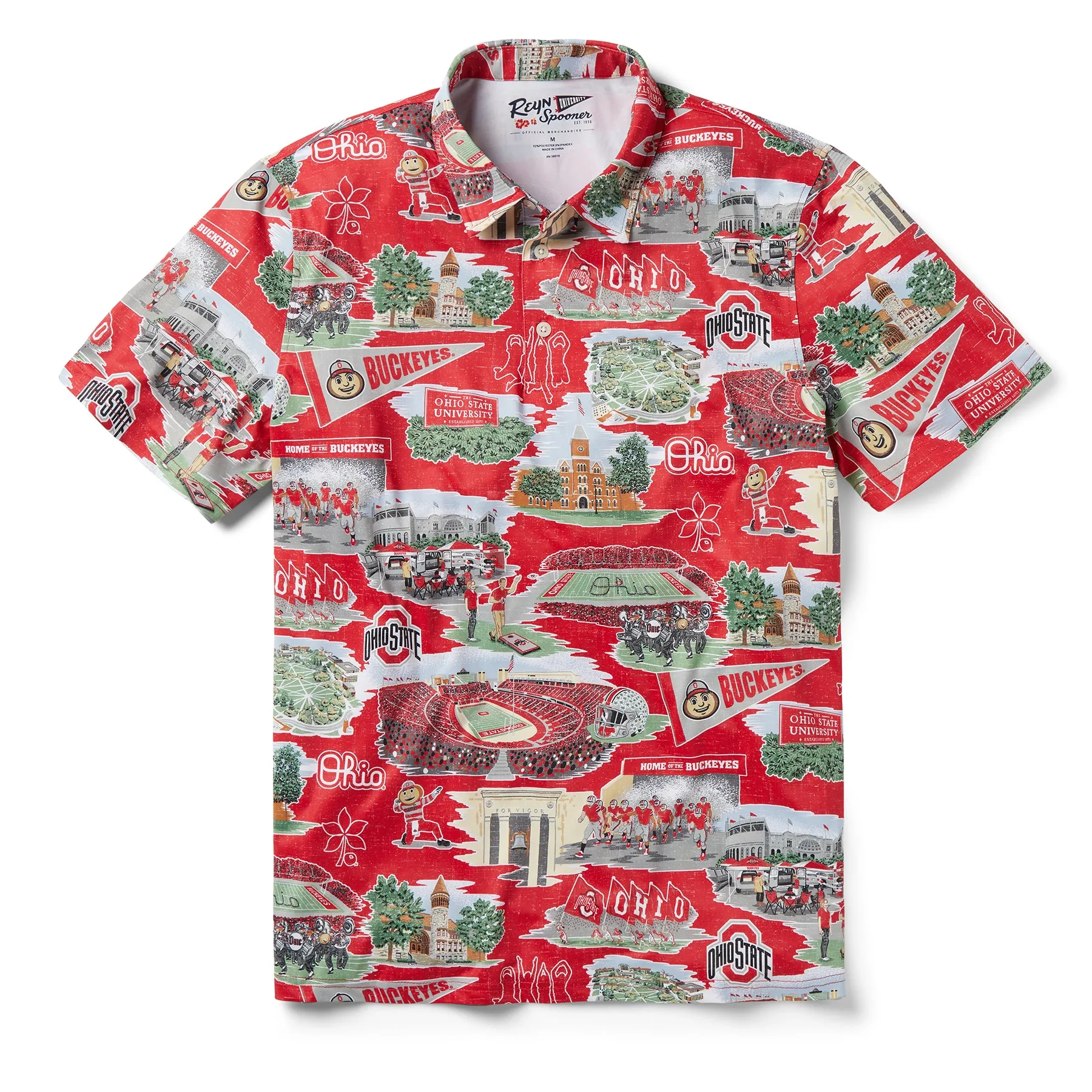 THE OHIO STATE UNIVERSITY SCENIC PERFORMANCE POLO sold by Reyn Spooner