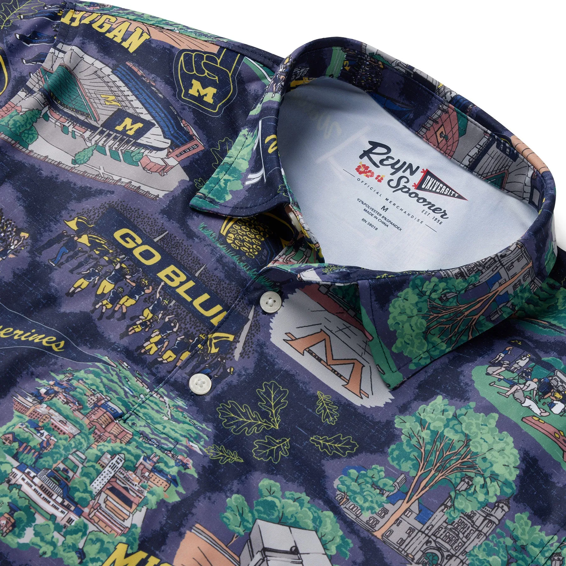 UNIVERSITY OF MICHIGAN SCENIC PERFORMANCE POLO sold by Reyn Spooner product image thumbnail 2