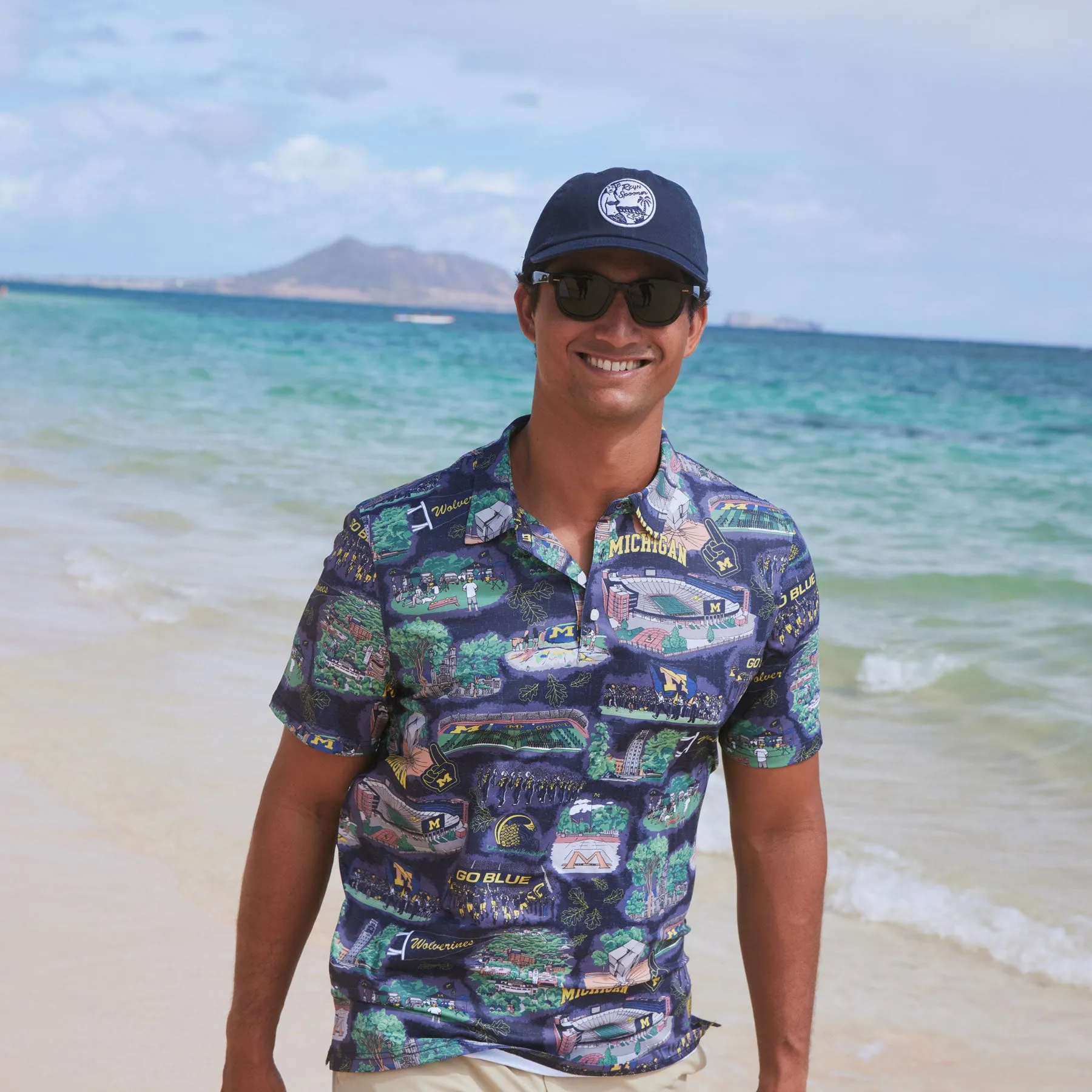 UNIVERSITY OF MICHIGAN SCENIC PERFORMANCE POLO sold by Reyn Spooner product image thumbnail 4