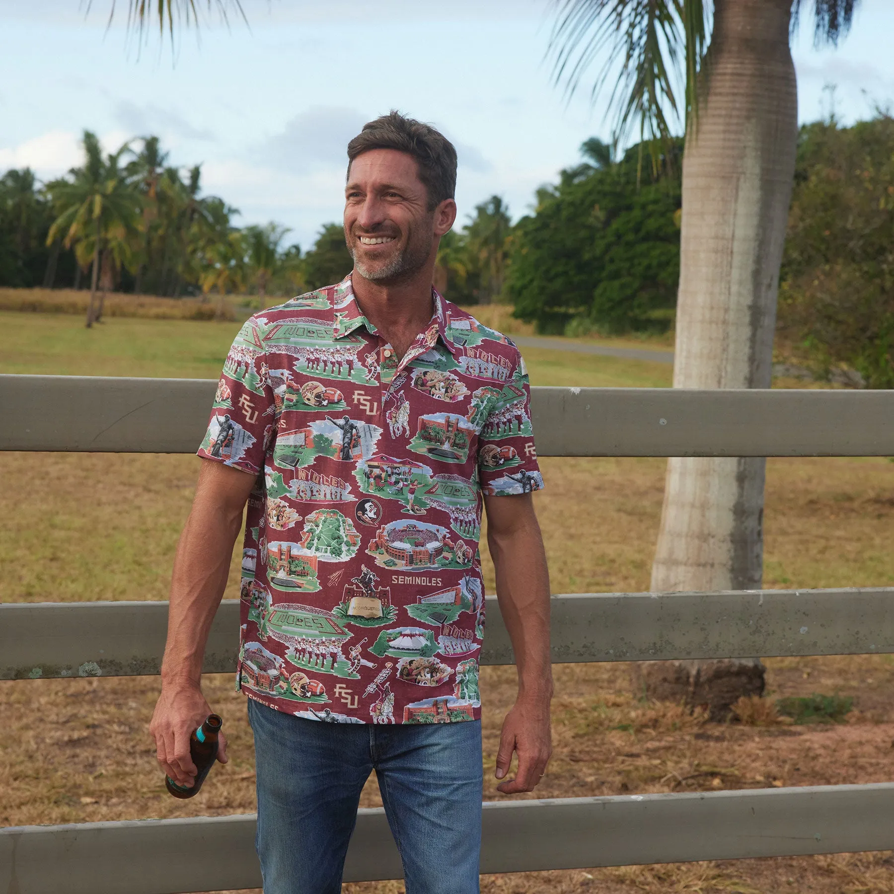 FLORIDA STATE UNIVERSITY SCENIC PERFORMANCE POLO sold by Reyn Spooner product image thumbnail 3