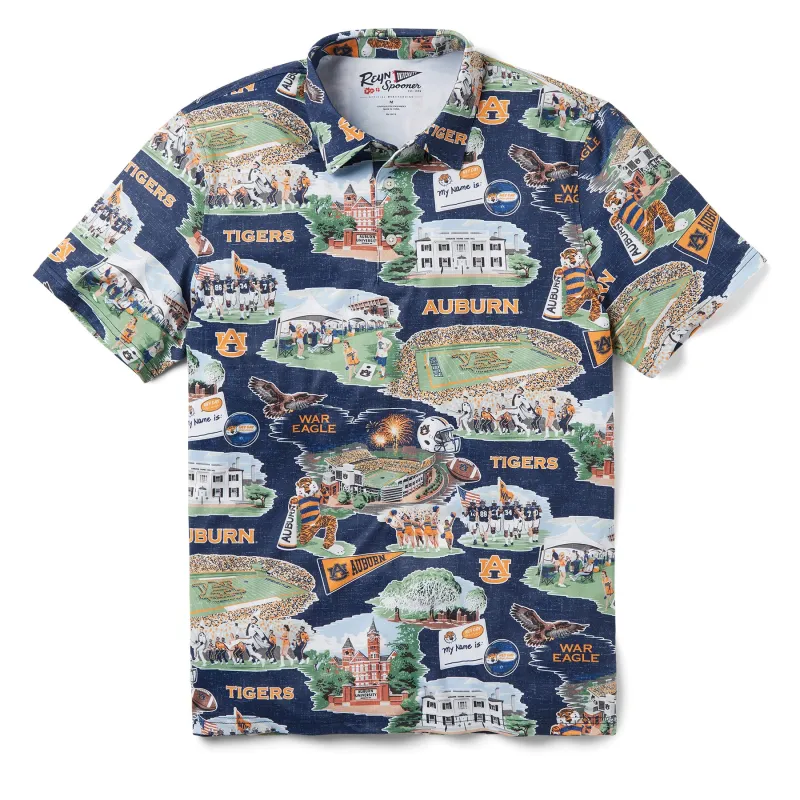 AUBURN UNIVERSITY SCENIC PERFORMANCE POLO sold by Reyn Spooner