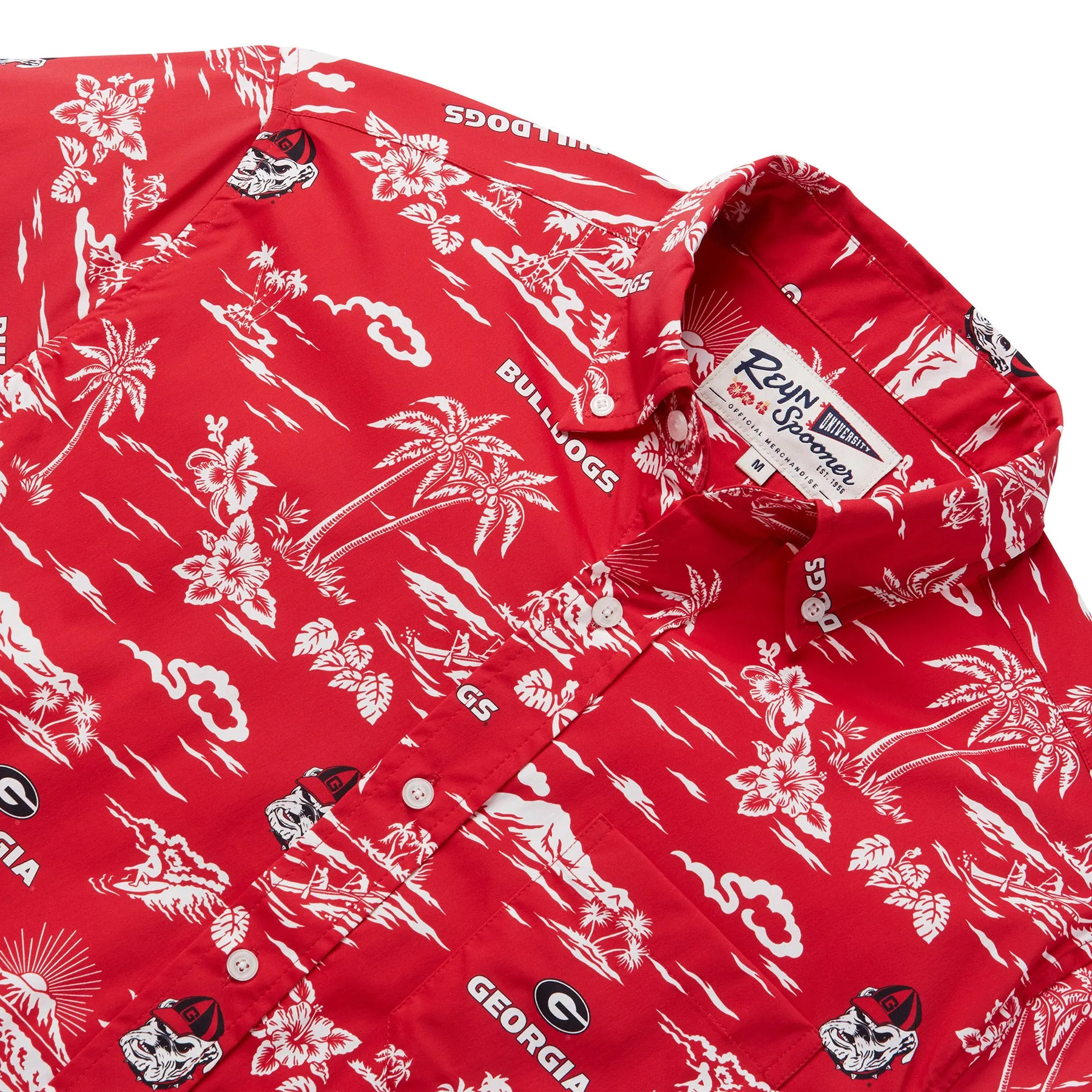 UNIVERSITY OF GEORGIA KEKAI PERFORMANCE BUTTON FRONT sold by Reyn Spooner product image thumbnail 2