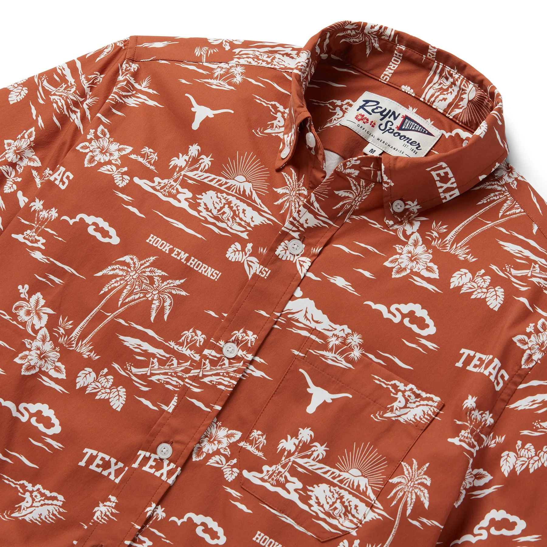 UNIVERSITY OF TEXAS KEKAI PERFORMANCE BUTTON FRONT sold by Reyn Spooner product image thumbnail 2