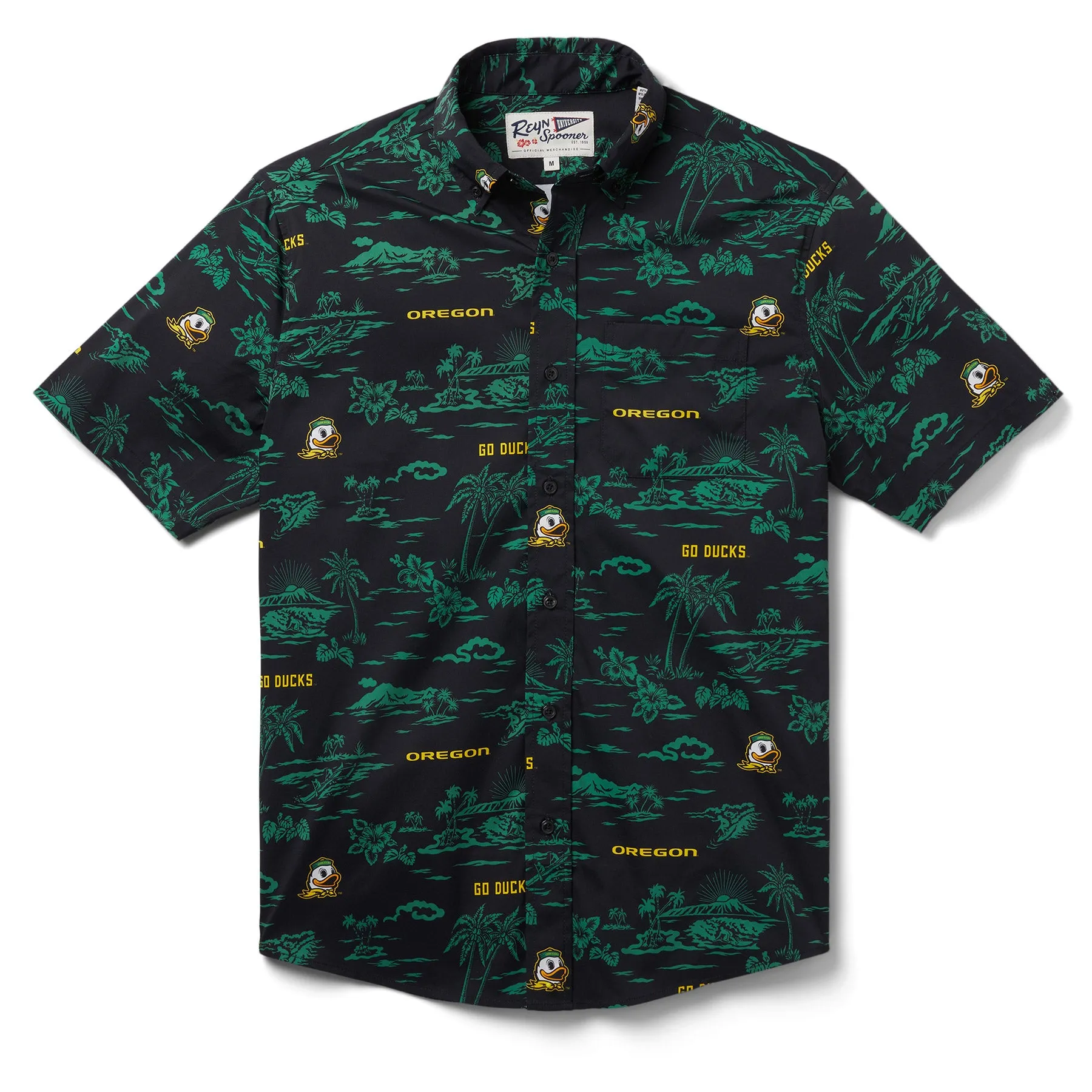 UNIVERSITY OF OREGON KEKAI PERFORMANCE BUTTON FRONT sold by Reyn Spooner