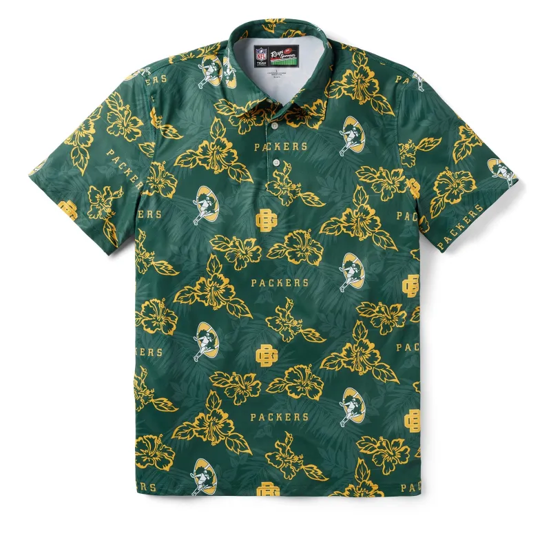GREEN BAY PACKERS THROWBACK PERFORMANCE POLO sold by Reyn Spooner