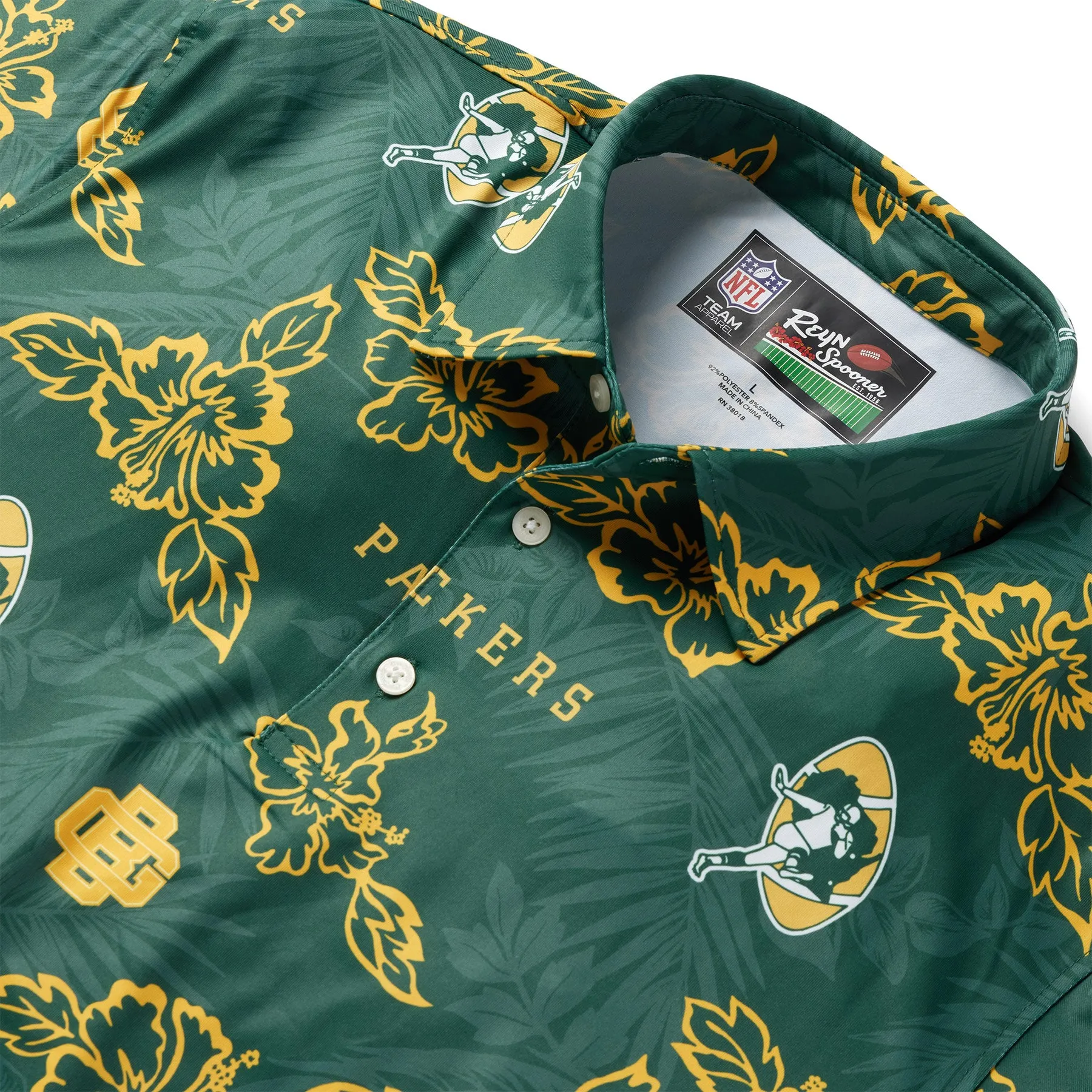GREEN BAY PACKERS THROWBACK PERFORMANCE POLO sold by Reyn Spooner product image thumbnail 2
