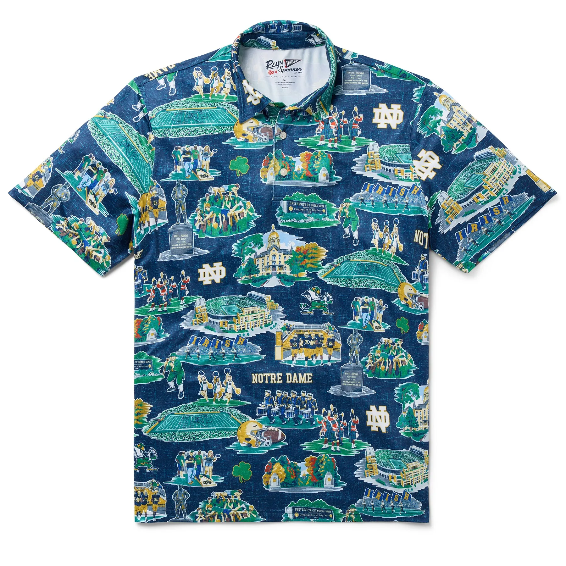 UNIVERSITY OF NOTRE DAME SCENIC PERFORMANCE POLO sold by Reyn Spooner