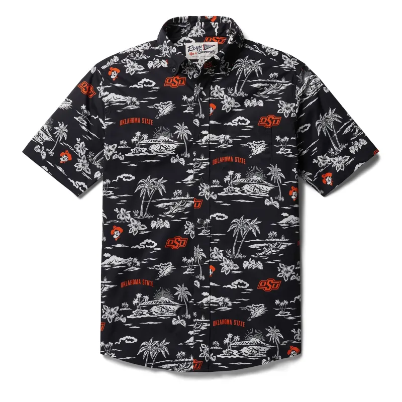 OKLAHOMA STATE UNIVERSITY KEKAI PERFORMANCE BUTTON FRONT made by Reyn Spooner