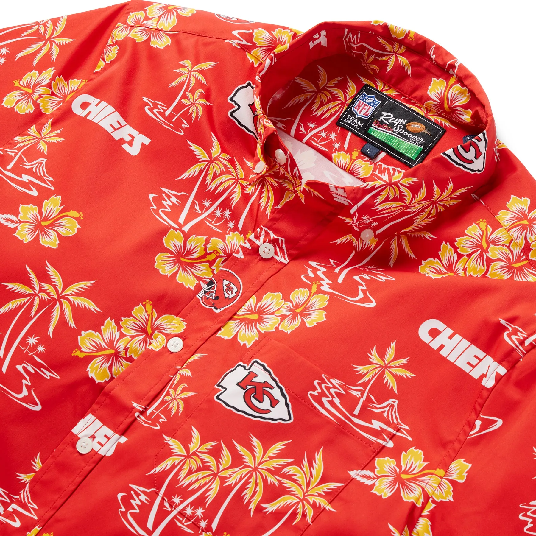 KANSAS CITY CHIEFS KEKAI PERFORMANCE BUTTON FRONT sold by Reyn Spooner product image thumbnail 2