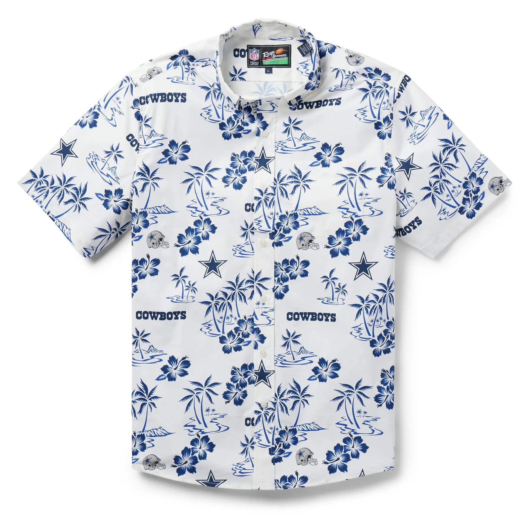 DALLAS COWBOYS KEKAI PERFORMANCE BUTTON FRONT sold by Reyn Spooner product image thumbnail 3