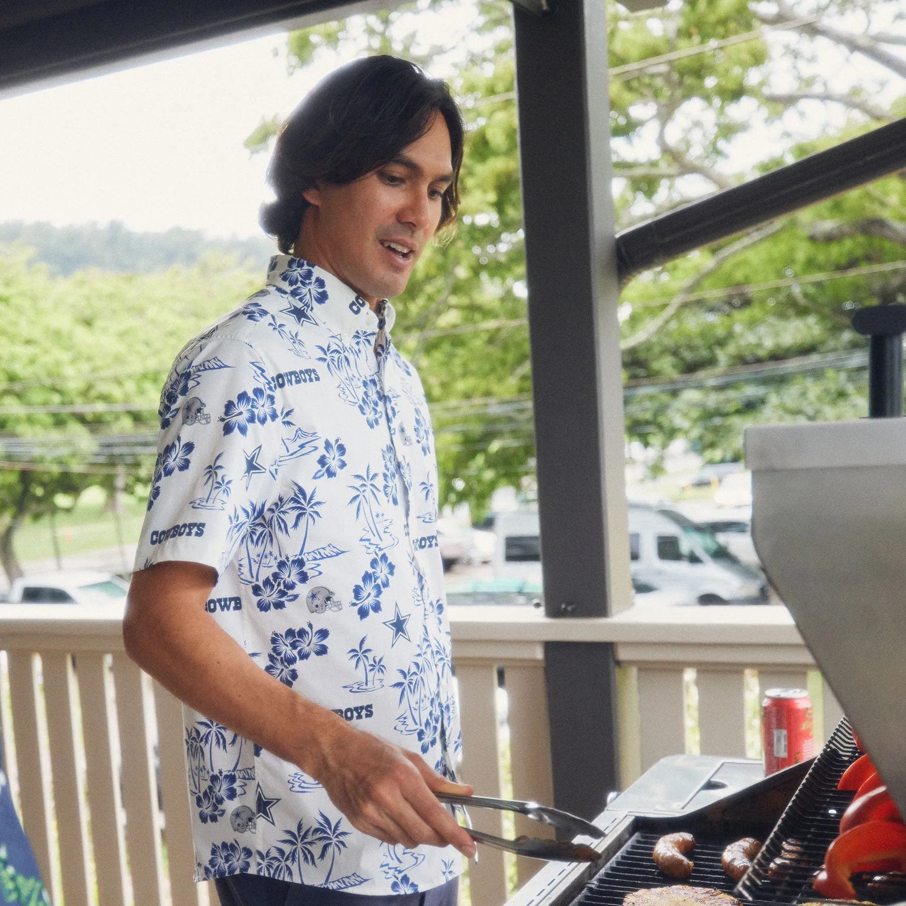 DALLAS COWBOYS KEKAI PERFORMANCE BUTTON FRONT sold by Reyn Spooner product image thumbnail 5