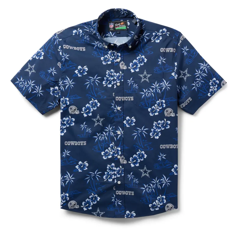 DALLAS COWBOYS KEKAI PERFORMANCE BUTTON FRONT made by Reyn Spooner