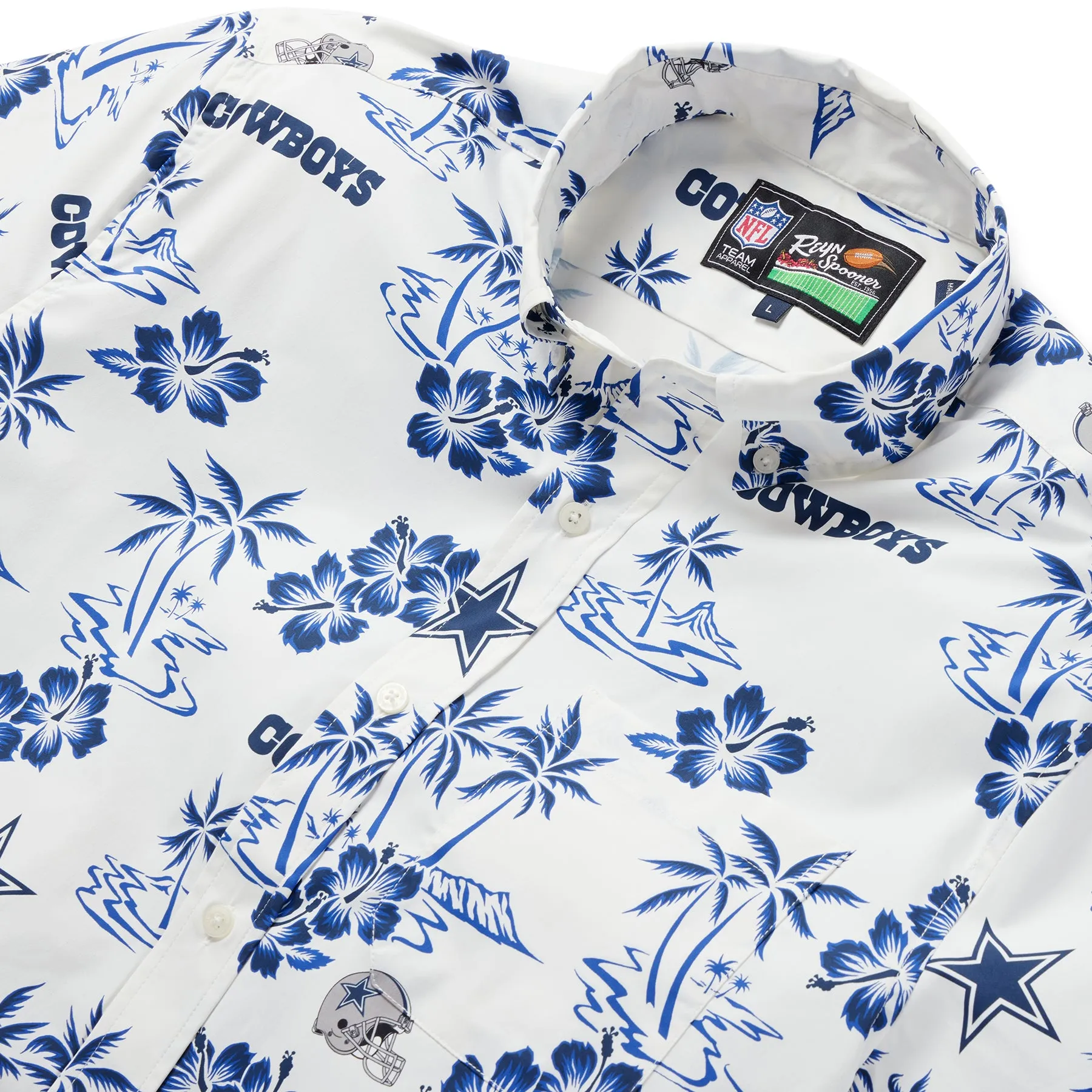 DALLAS COWBOYS KEKAI PERFORMANCE BUTTON FRONT sold by Reyn Spooner product image thumbnail 4