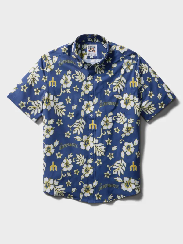 MLB® SEATTLE MARINERS COOPERSTOWN PERFORMANCE ALOHA SHIRT sold by Reyn Spooner